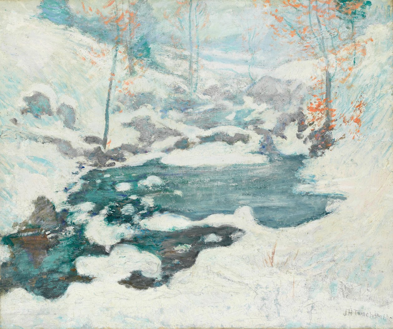 Icebound, c. 1889. av John Henry Twachtman