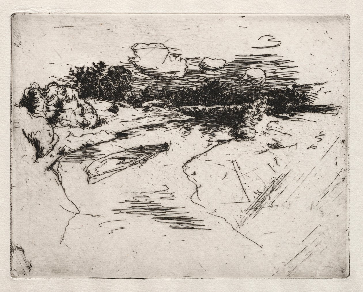 Miami River, nära Cincinnati, Ohio. av John Henry Twachtman