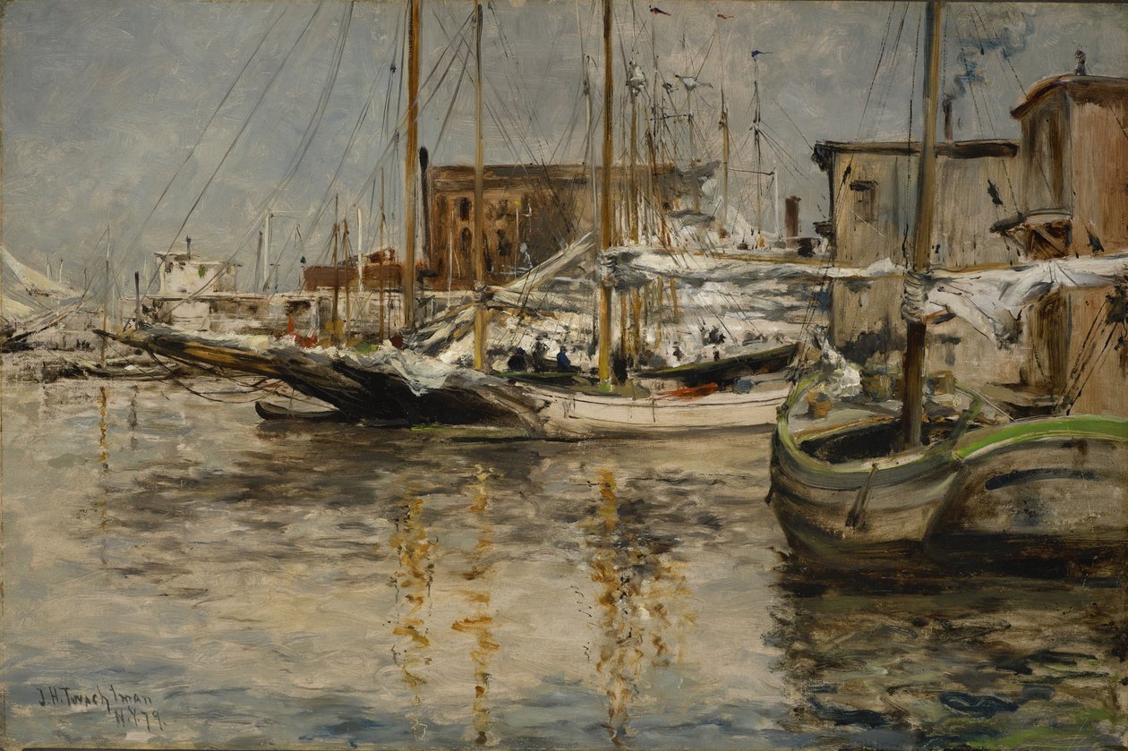 Ostronbåtar, North River av John Henry Twachtman
