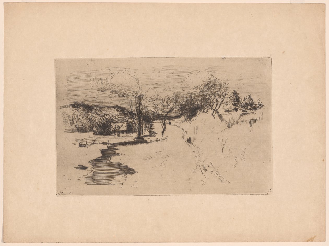 Snölandskap av John Henry Twachtman