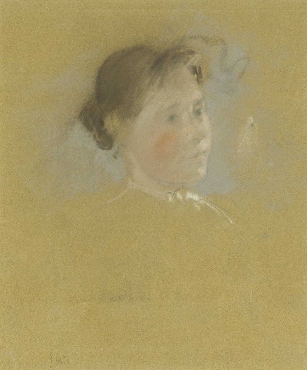 Study of a Head, c.1888-95 (pastell med inslag av grafit på kartong) av John Henry Twachtman