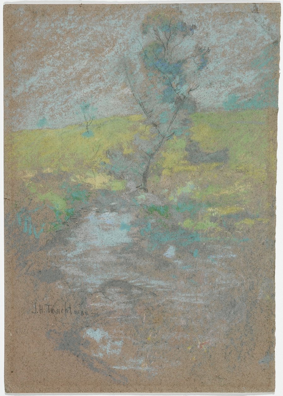 The Stream (pastell & grafitpenna på papper) av John Henry Twachtman