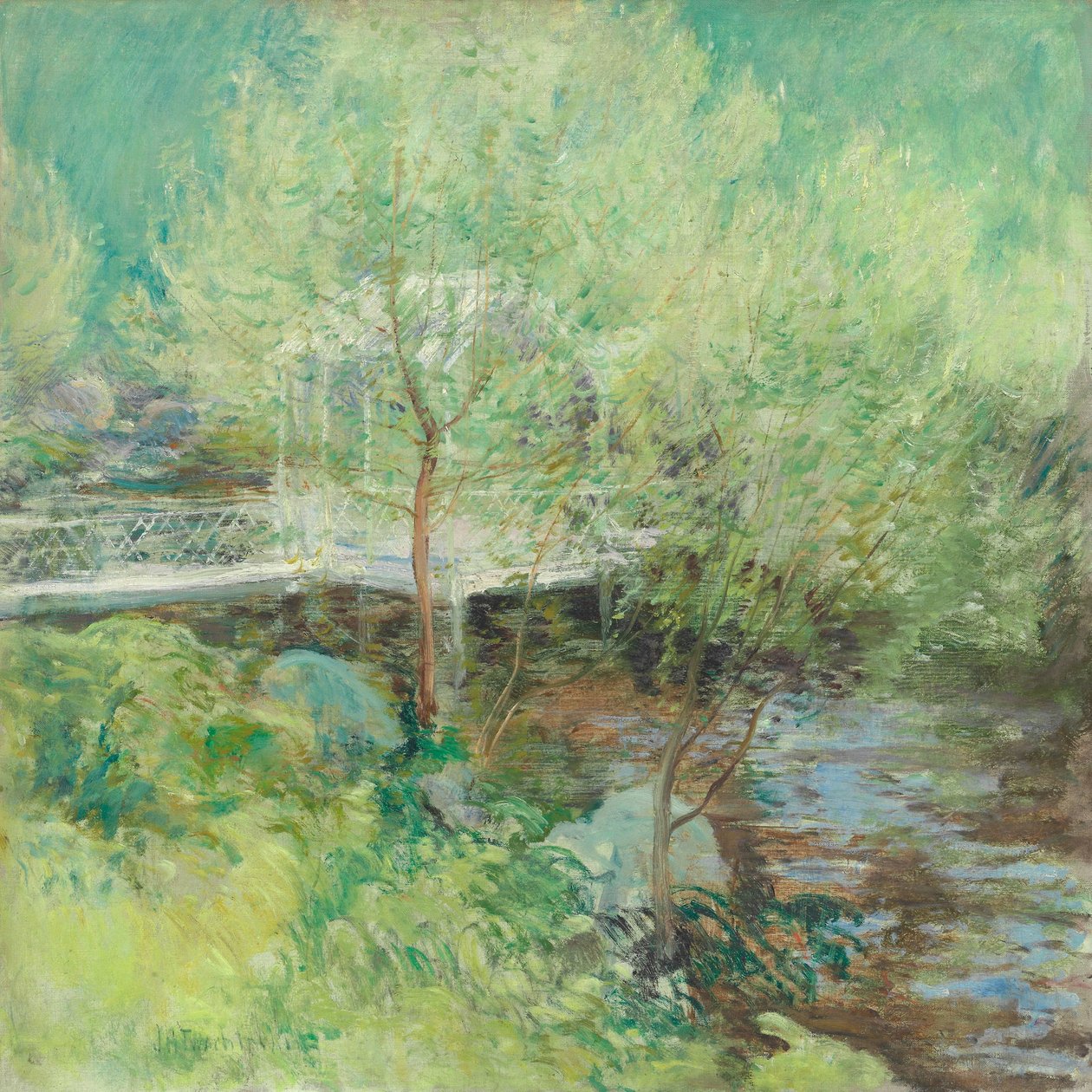 The White Bridge, efter 1895 (olja på duk) av John Henry Twatchman