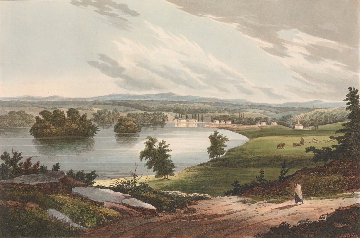 Fort Edward nr 10 i Hudson River Portfolio, 1822-23. av John Hill