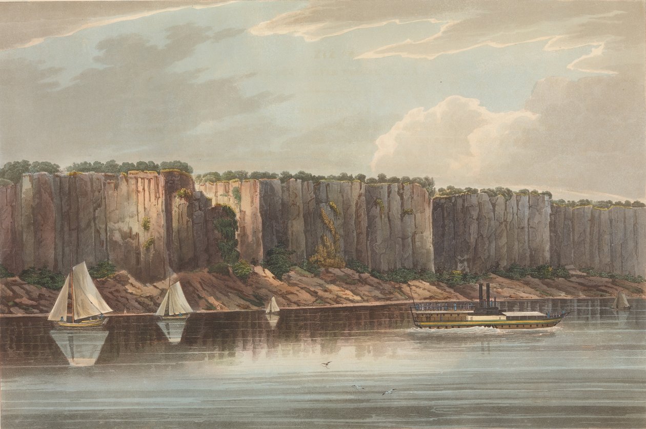 Palisaderna nr 19 i Hudson River Portfolio, 1823-24. av John Hill