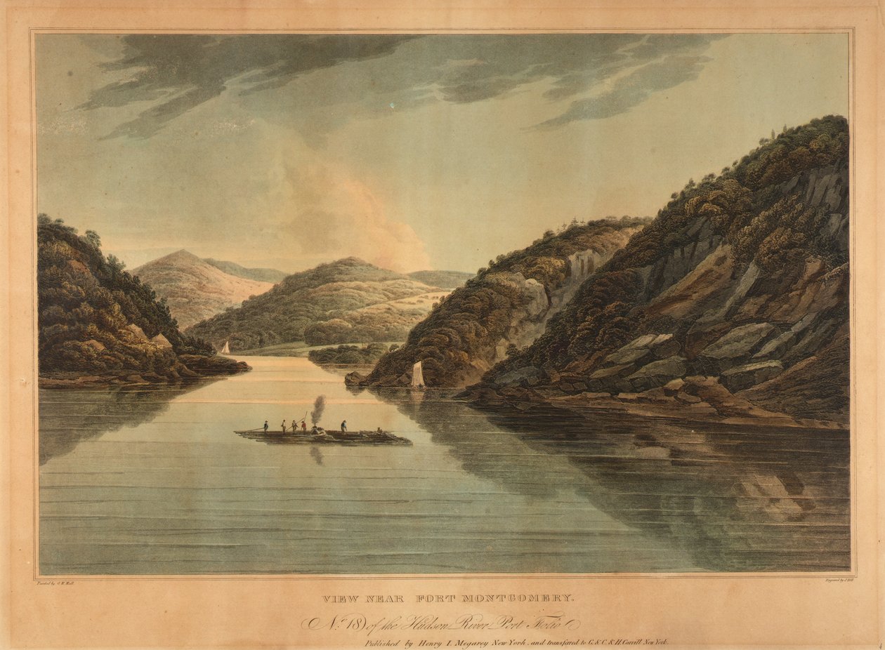Vy nära Fort Montgomery (nr 18, Hudson River-portföljen) av John Hill