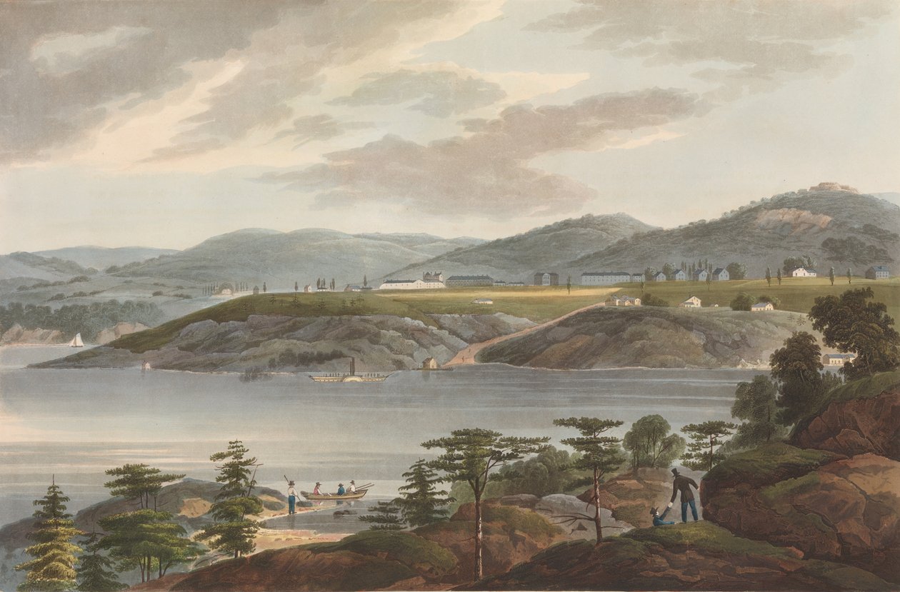 West Point nr 16 i Hudson River Portfolio, 1825. av John Hill