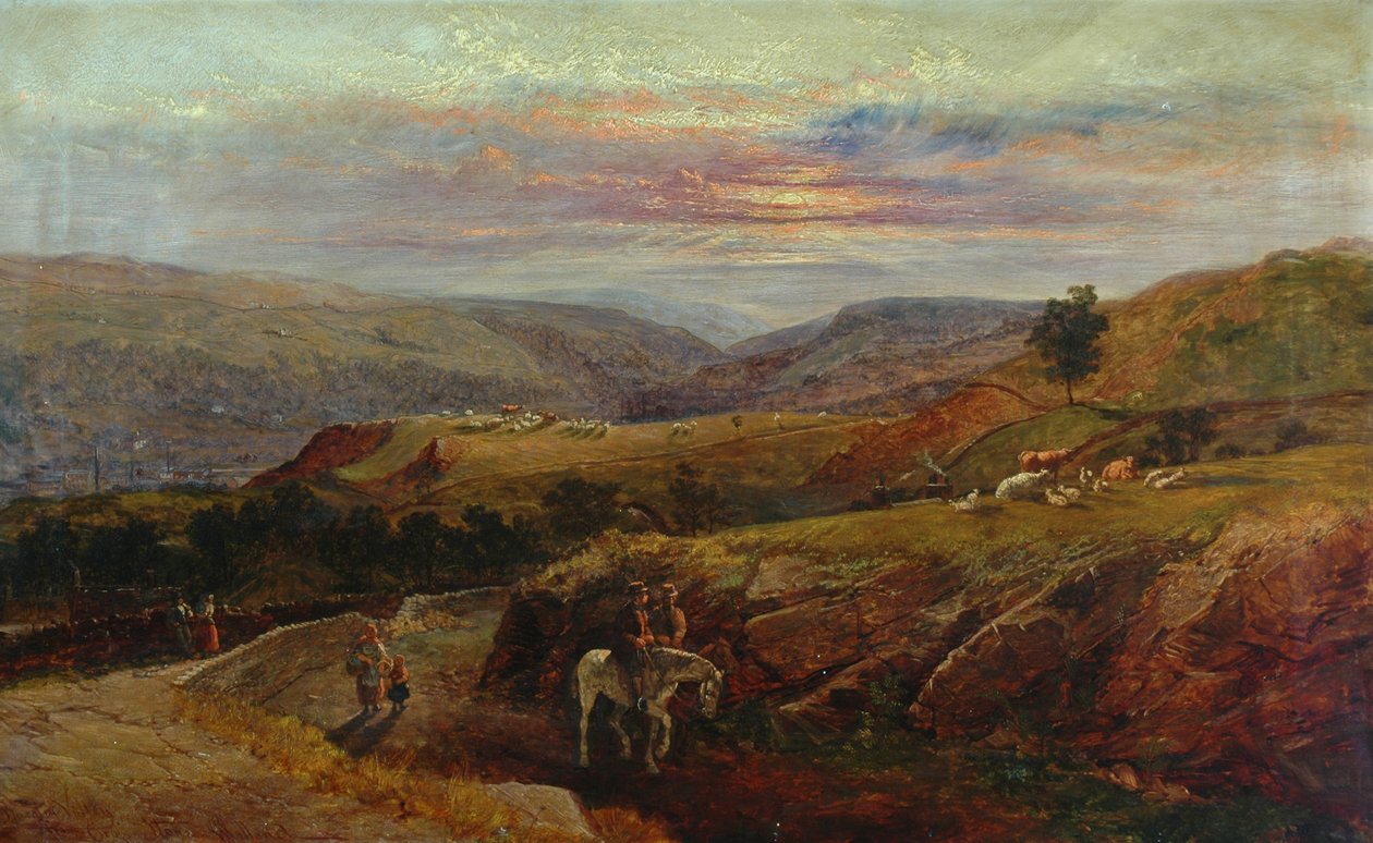 Burnley Valley från Crofts Stone, 1870 av John Holland
