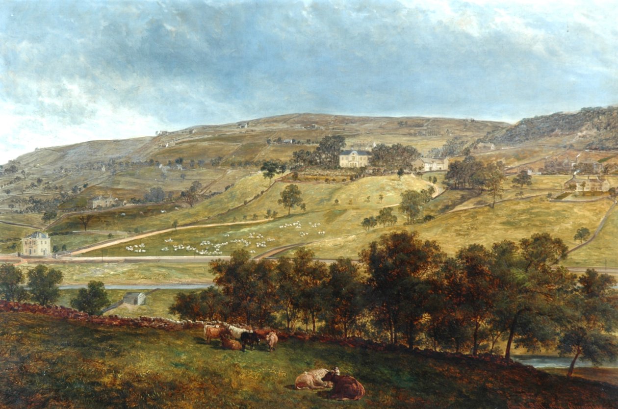 Ewood Hall från Greenfields, 1869 av John Holland