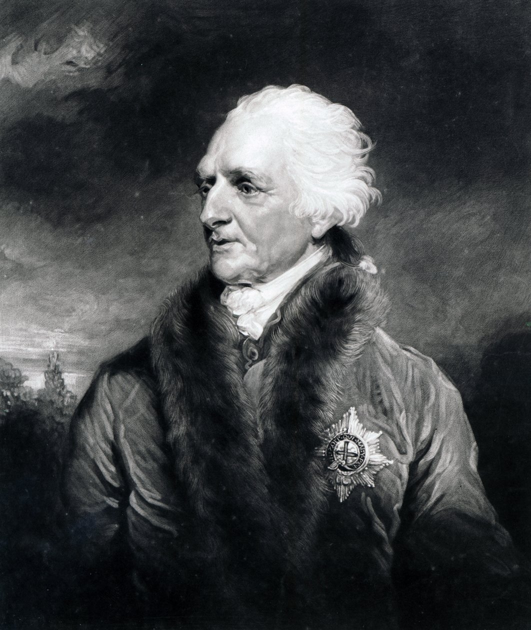 Augustus Henry Fitzroy, 3:e hertig av Grafton, graverad av C. Turner av John Hoppner