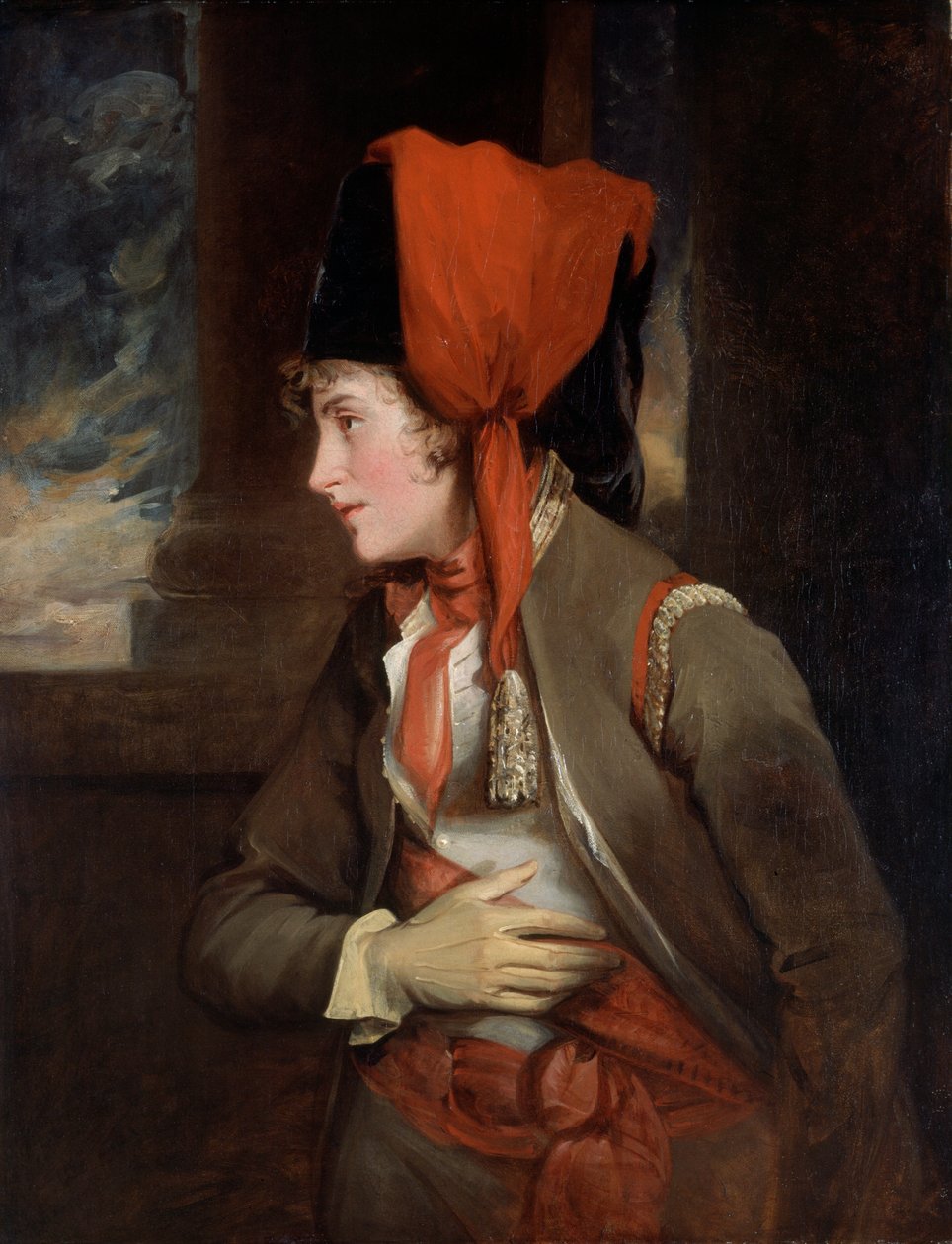 Fru Jordan som Viola i "Trettondagsafton" (olja på pannå) av John Hoppner