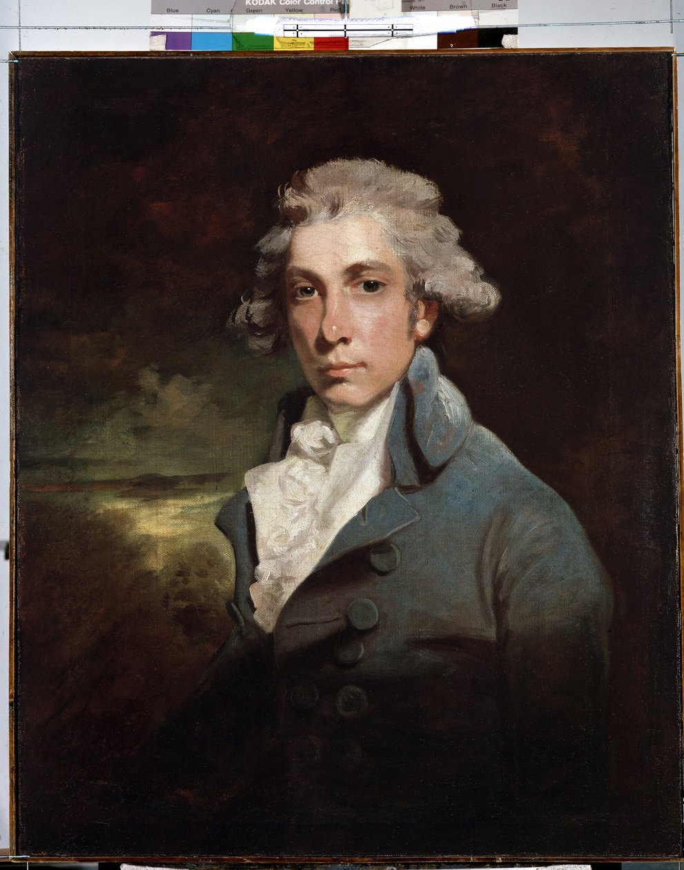 Porträtt av den irländska politikern och dramatikern Richard Brinsley Sheridan (1751-1816)"" (Porträtt av dramatikern och whigstatsmannen Richard Brinsley Sheridan (1751-1816) Målning av John Hoppner (1758-1810) 1700-talet30 Dim. 77 cm. Museum of the av John Hoppner