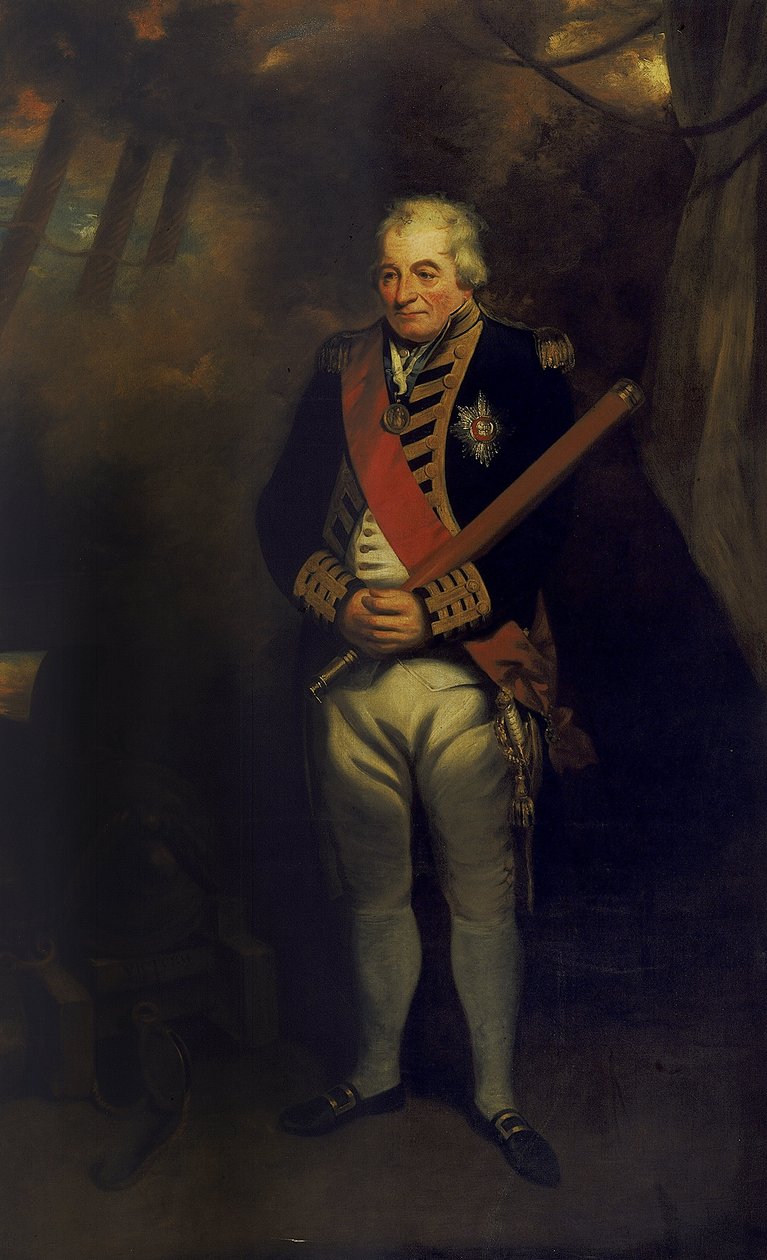 Porträtt av amiral John Jervis av John Hoppner