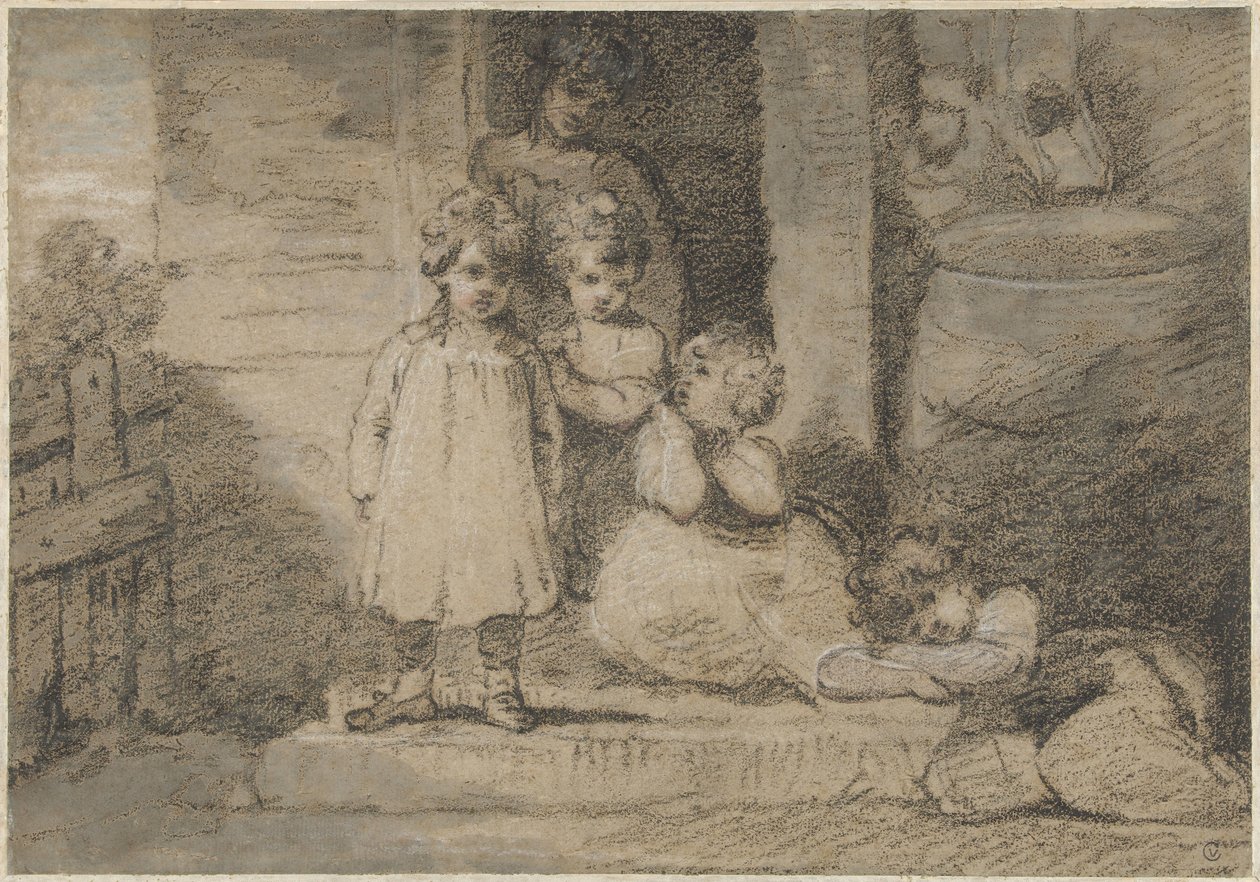 Fyra barn och en äldre flicka av John Hoppner