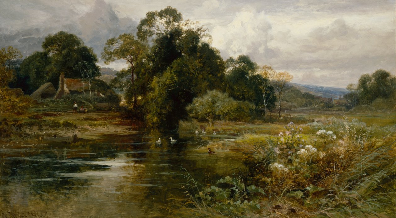 Nära Dorking, Surrey (olja på duk) av John Horace Hooper