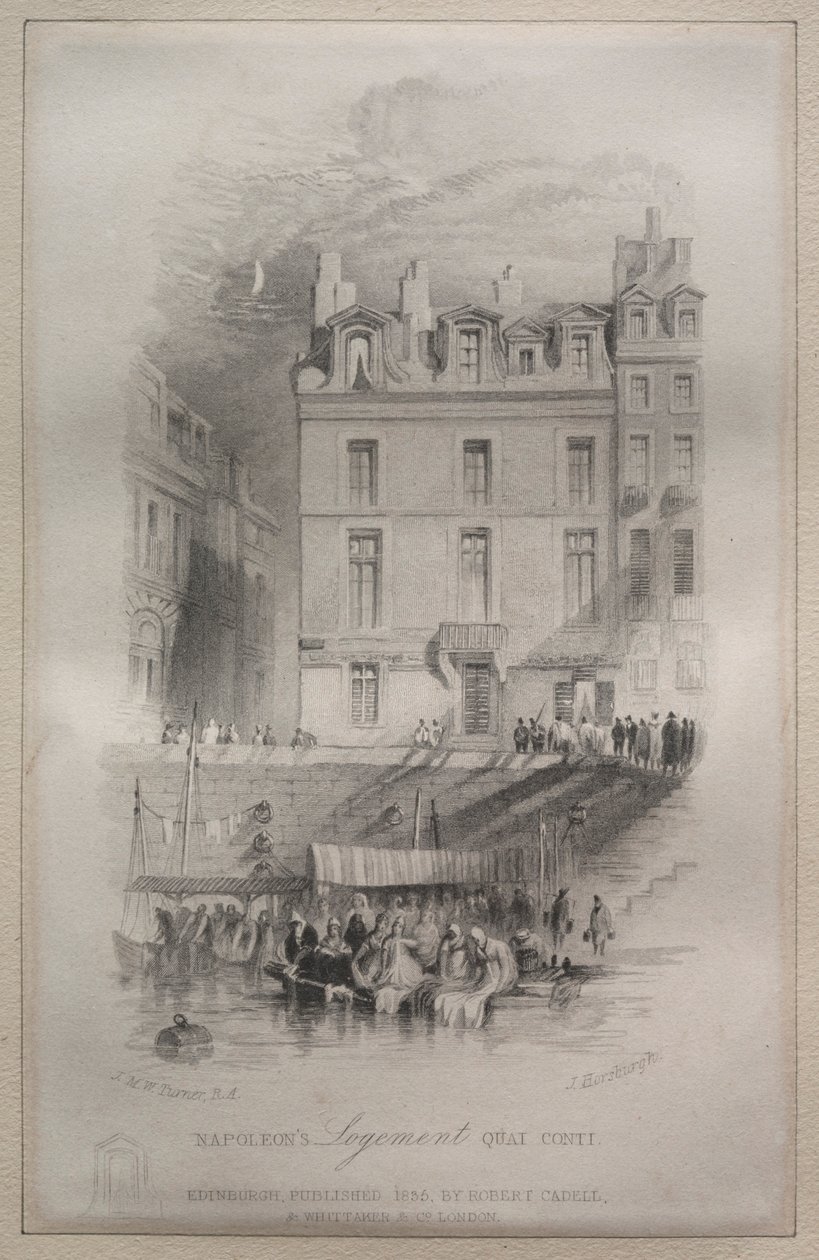 Napoleons logi, Quai Conti, 1835. av John Horsburgh