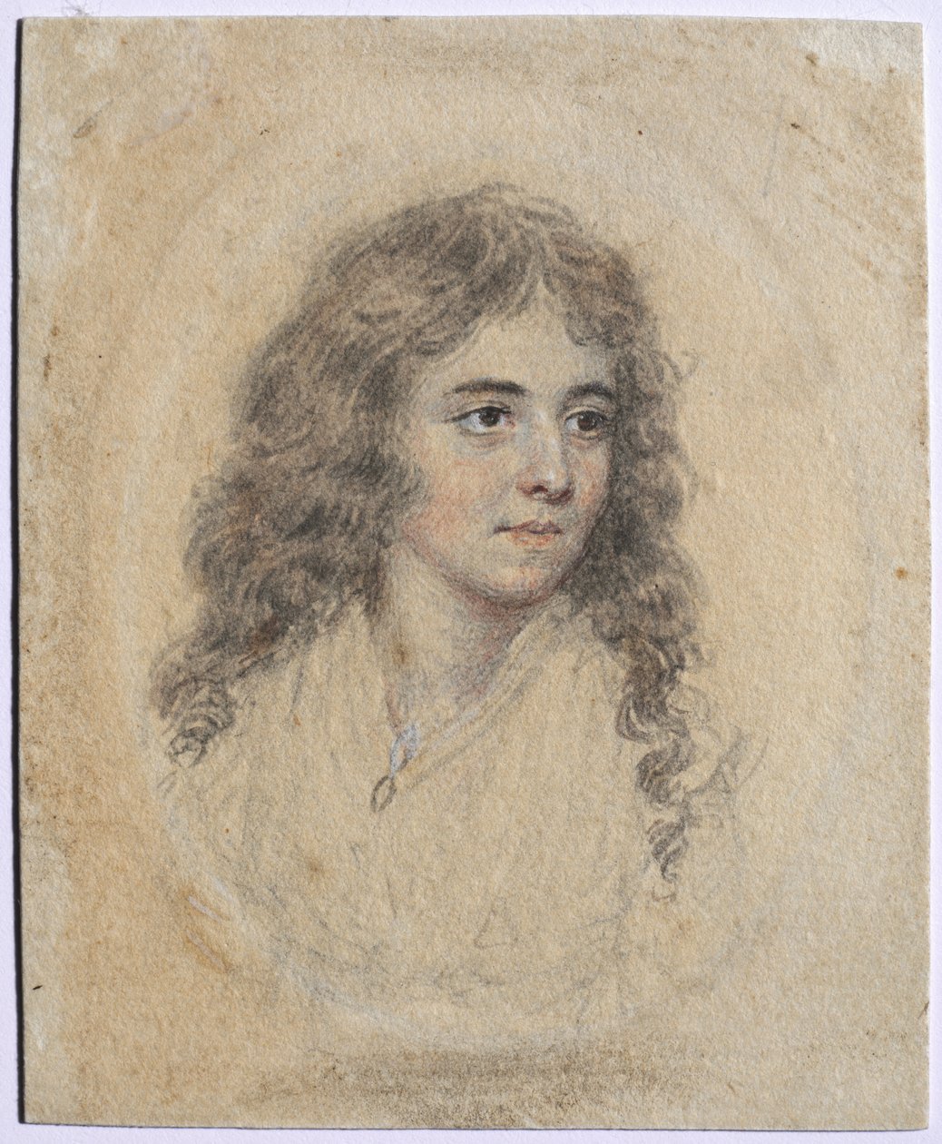 Porträtt av Anna Maria Woolf, född Smart, ca. 1785. av John I. smart
