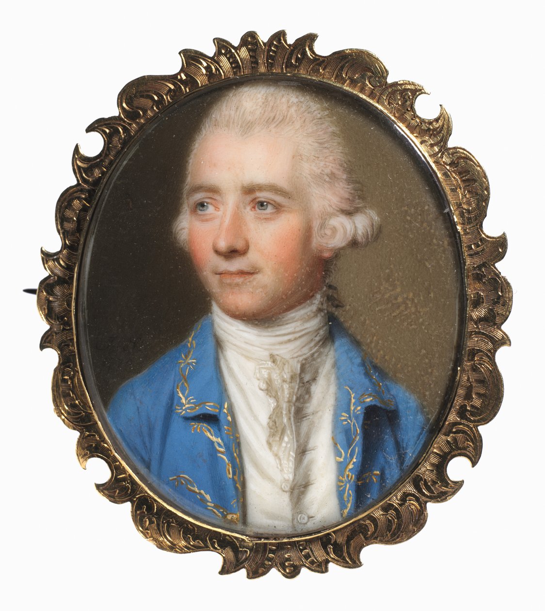 Porträtt av en man, möjligen Sir Soulden Lawrence, 1770. av John I. smart
