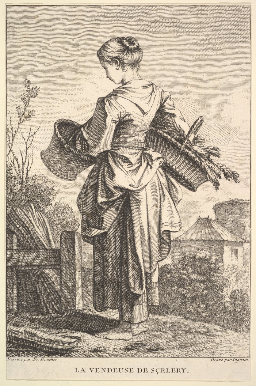 Säljaren av selleri, 1741-63. av John Ingram