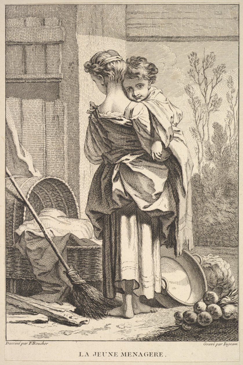 Den unge hushållerskan, 1741-63. av John Ingram