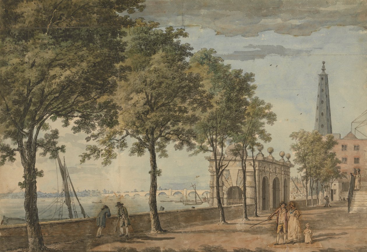 York Watergate och Westminster Bridge av John Inigo Richards