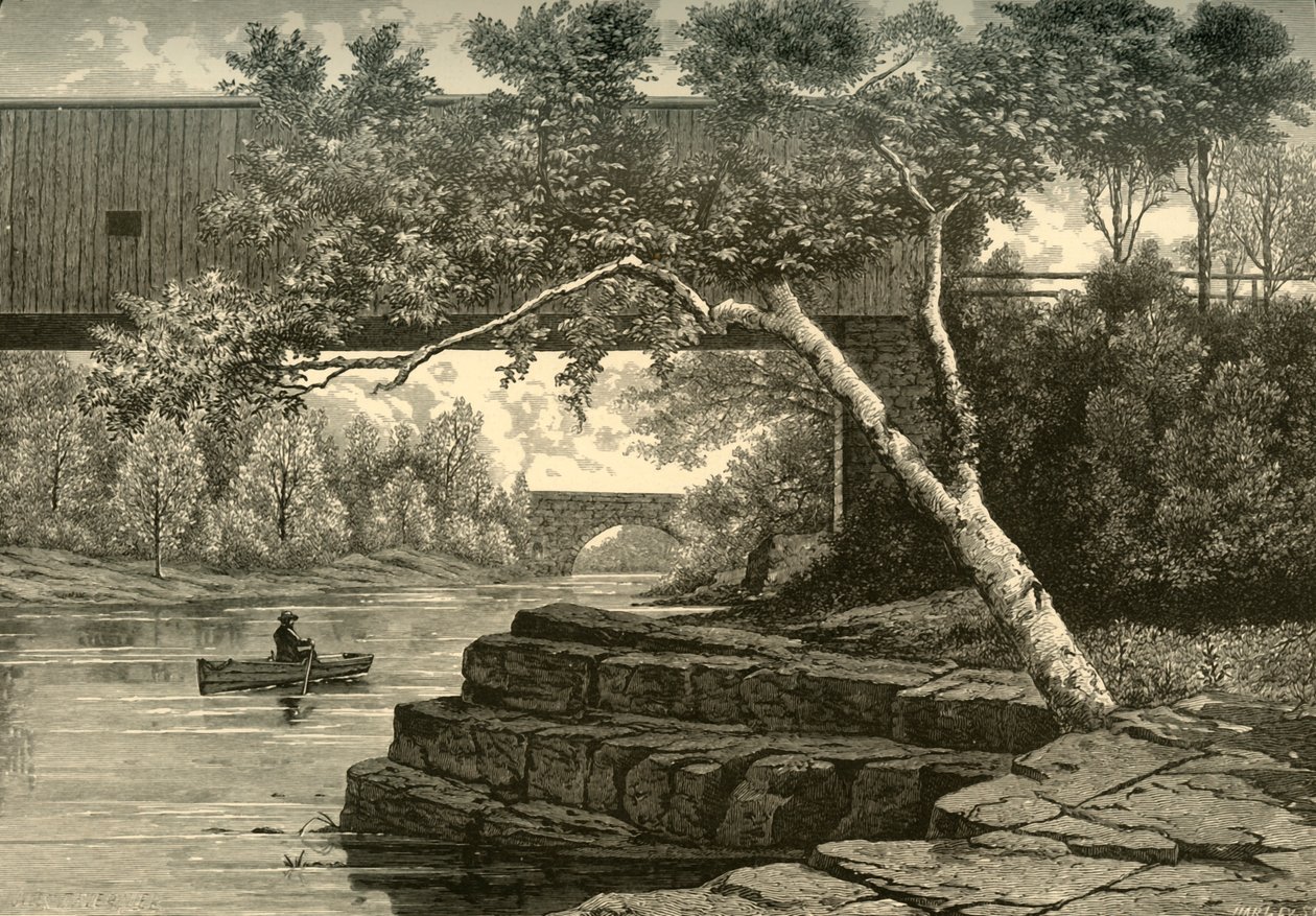 "The Passaic, Below Little Falls", 1874. av John J. Harley