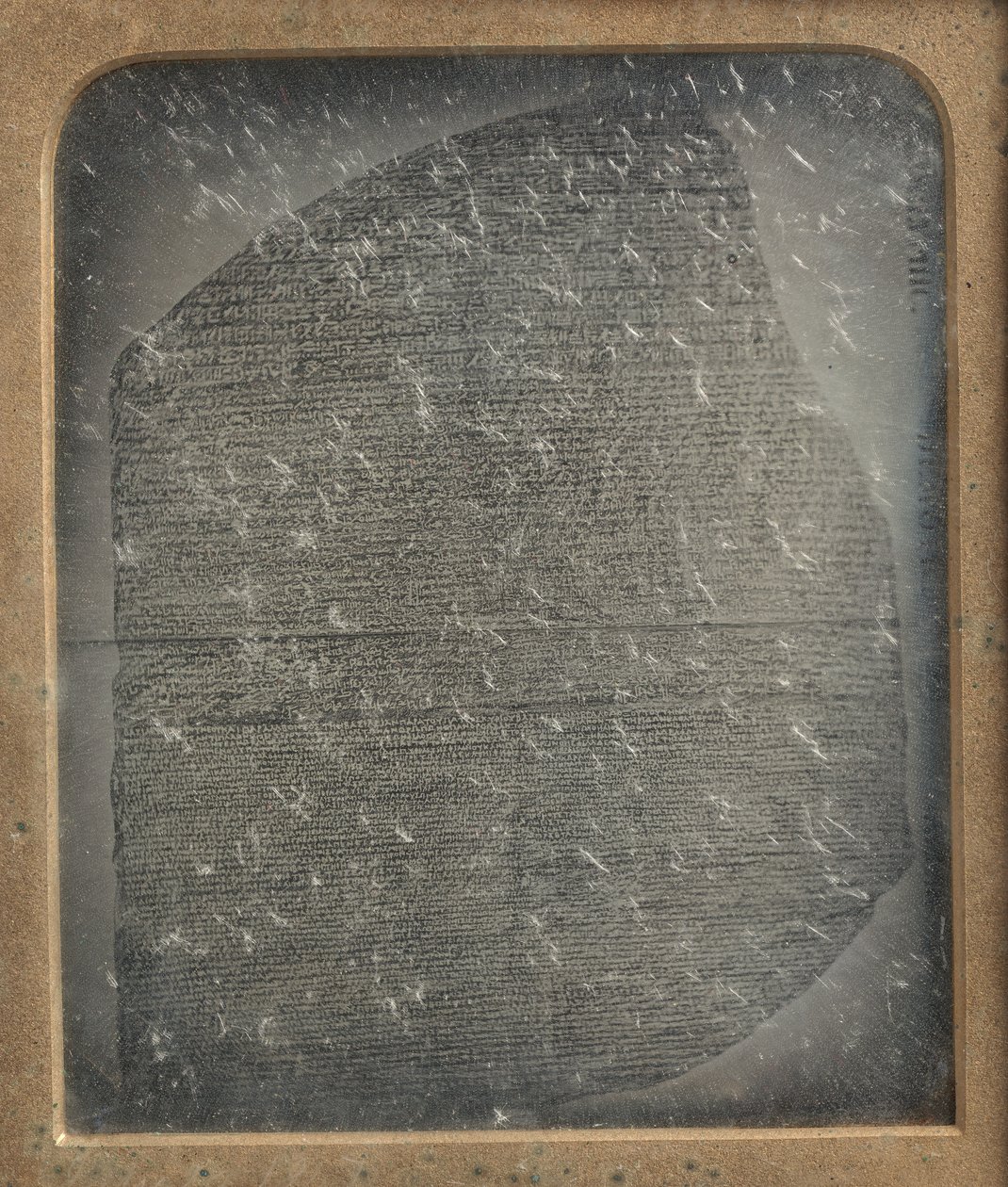 Kopia av Rosettastenen, 1846-52. av John Jabez Edwin Mayall