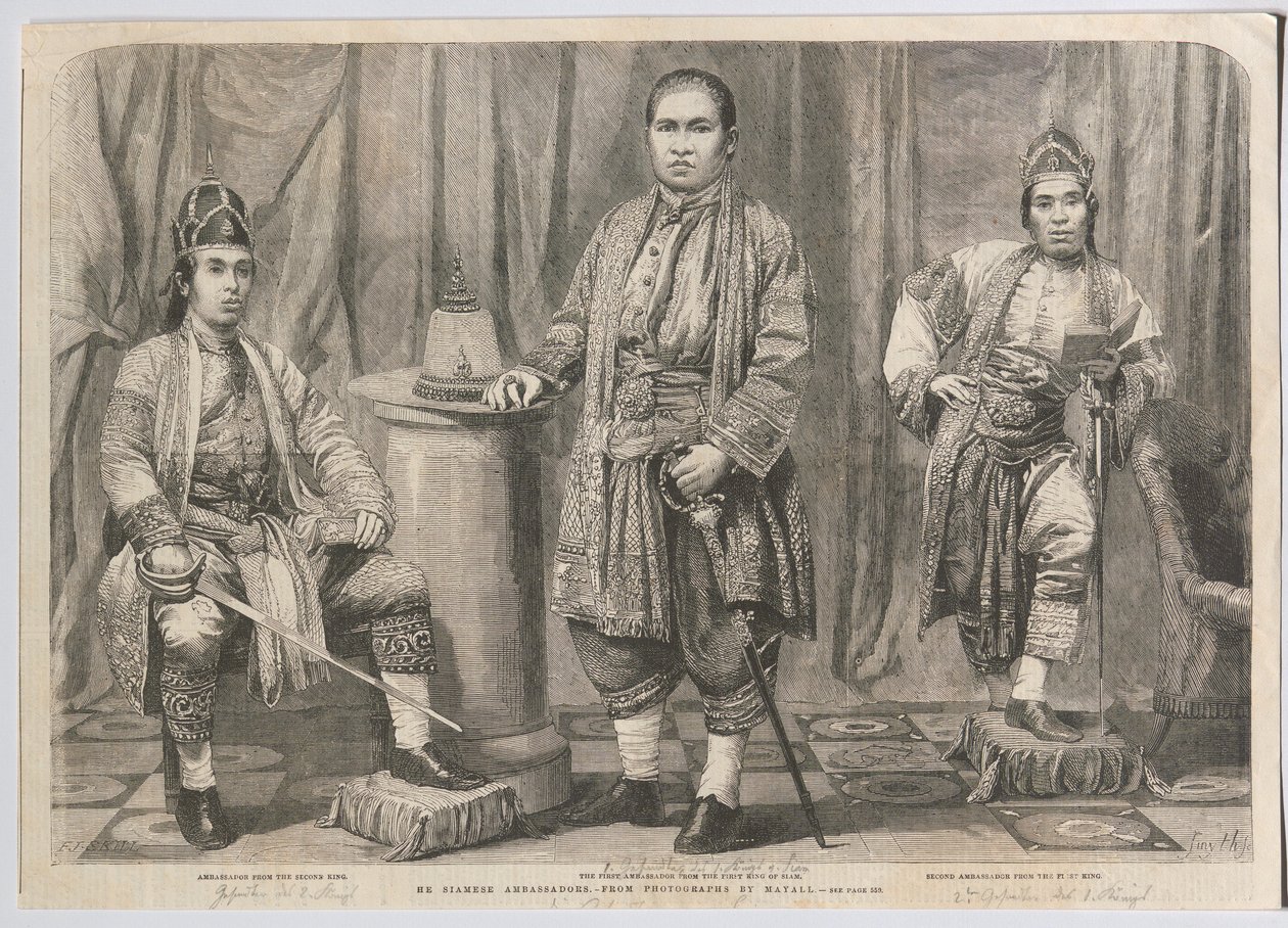HANS EXCELLENS (sic!) DE SIAMESISKA AMBASSADÖRERNA. av John Jabez Edwin Mayall