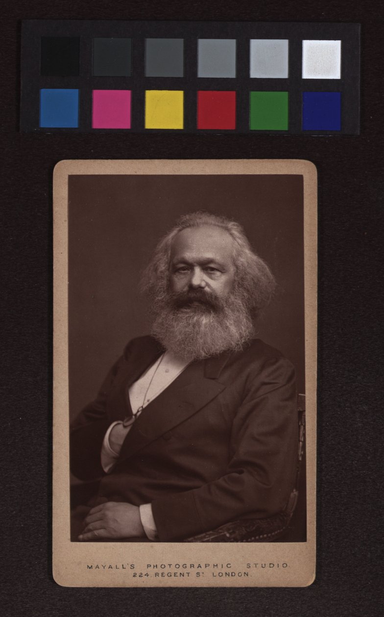 Karl Marx (1818–1883), filosof, ekonom, politisk tänkare av John Jabez Edwin Mayall