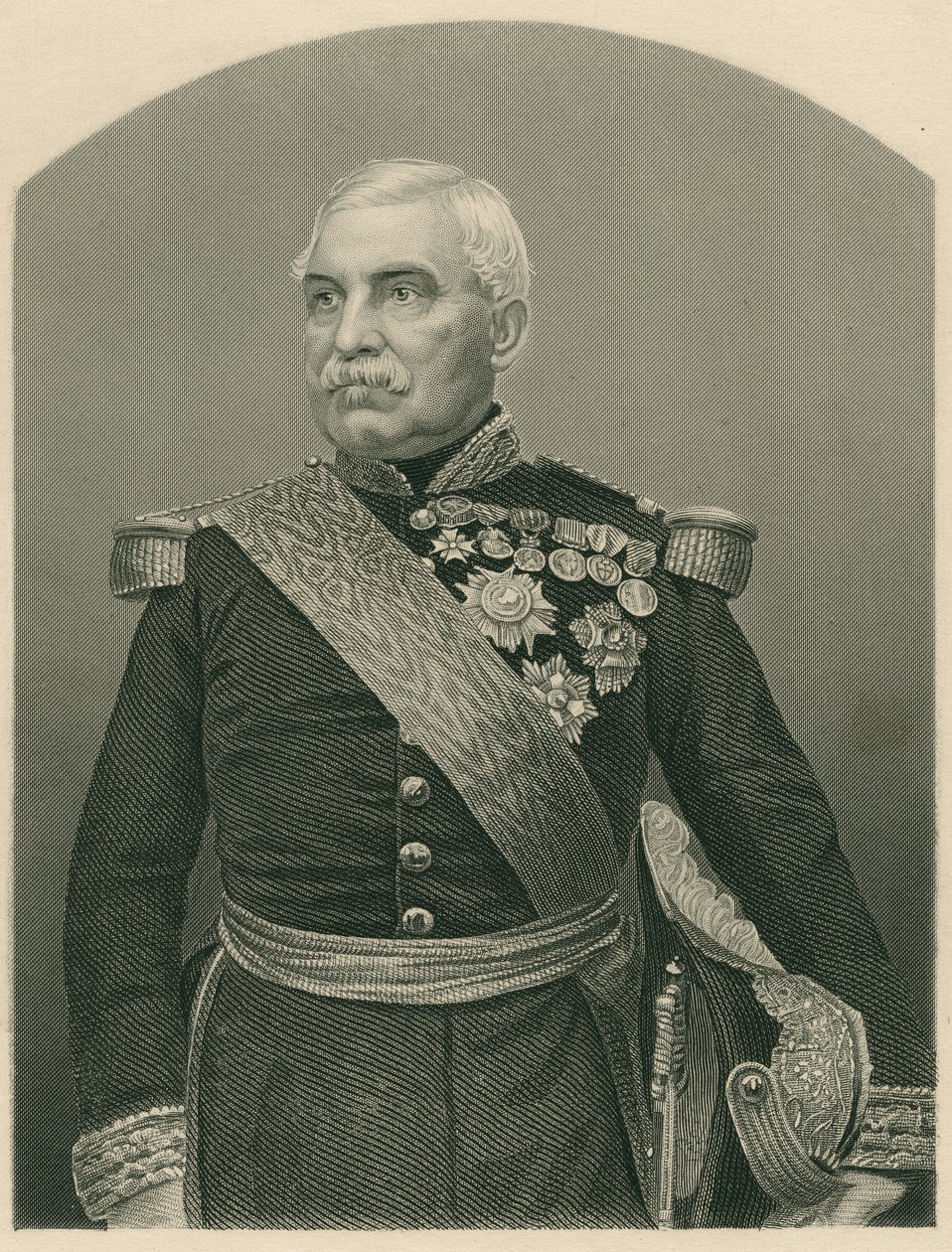 Amable Jean Jacques Pelissier (1794-1864) hertig av Malakoff av John Jabez Edwin Paisley Mayall