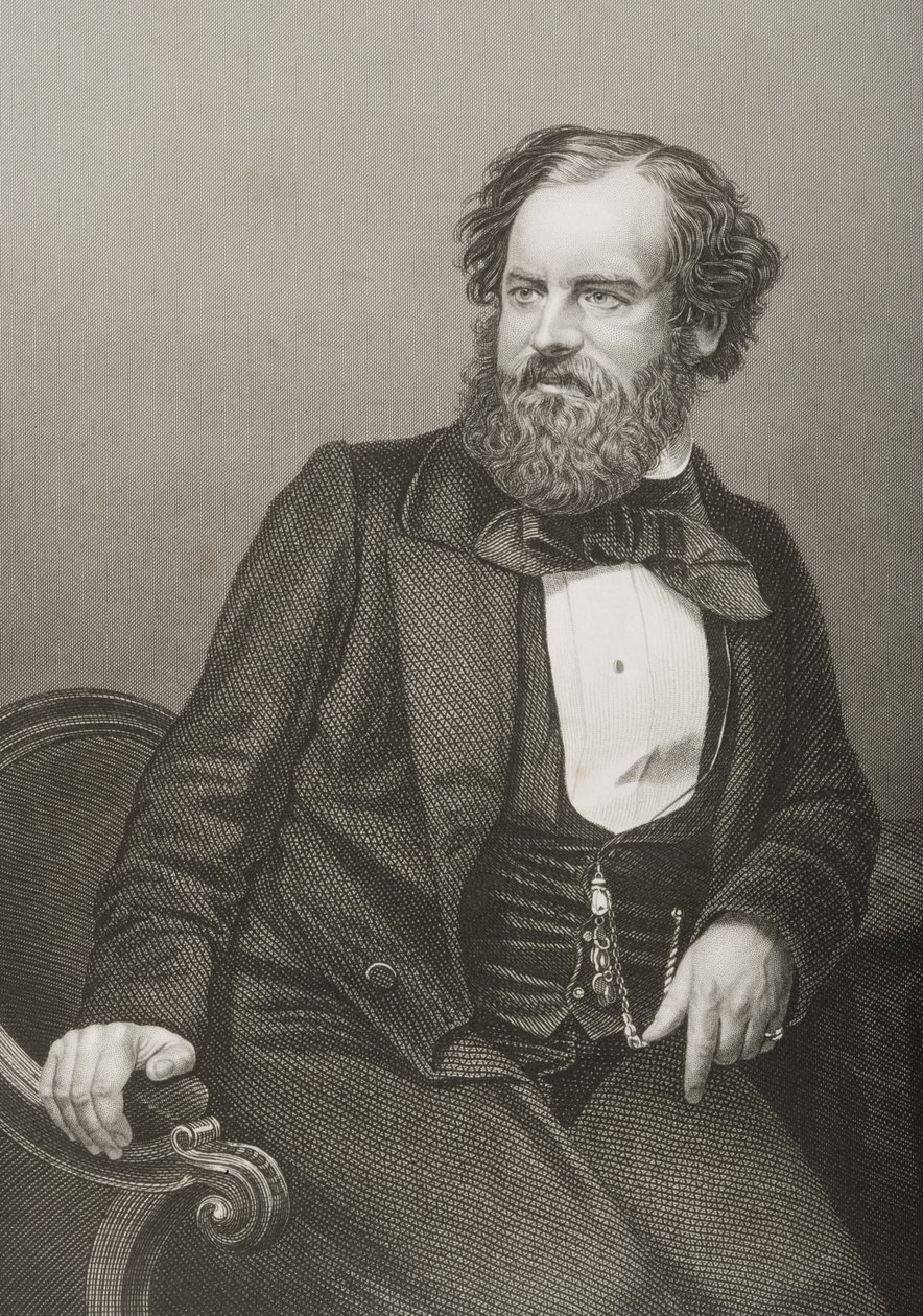 Albert Smith (1816-60) graverad av D.J. Pund från ett fotografi, från 