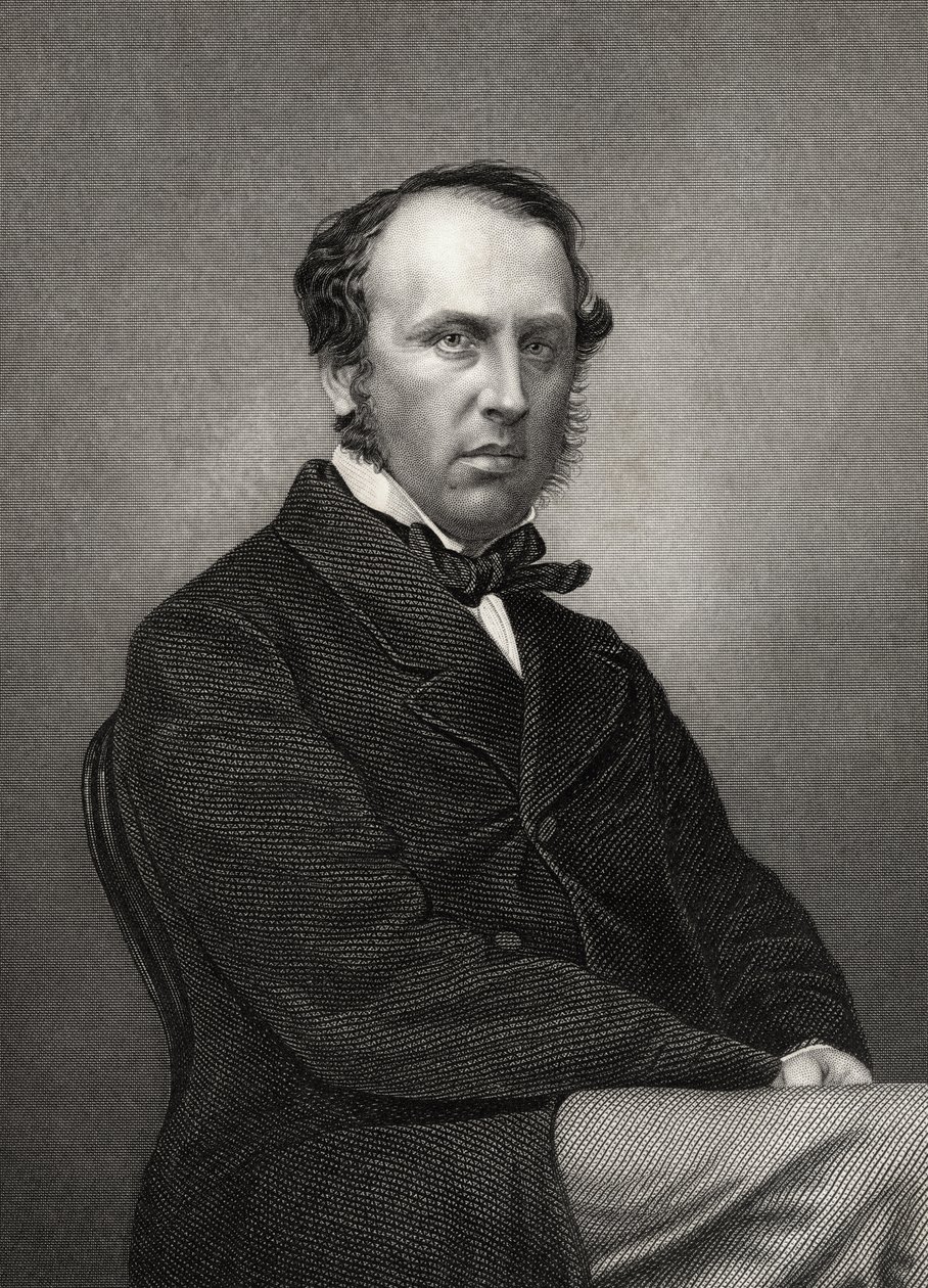 Charles John Canning, 1st Earl Canning, graverad av D.J. Pund från ett fotografi, från "The History of the Indian Mytery", publicerad 1858 av John Jabez Edwin Paisley Mayall