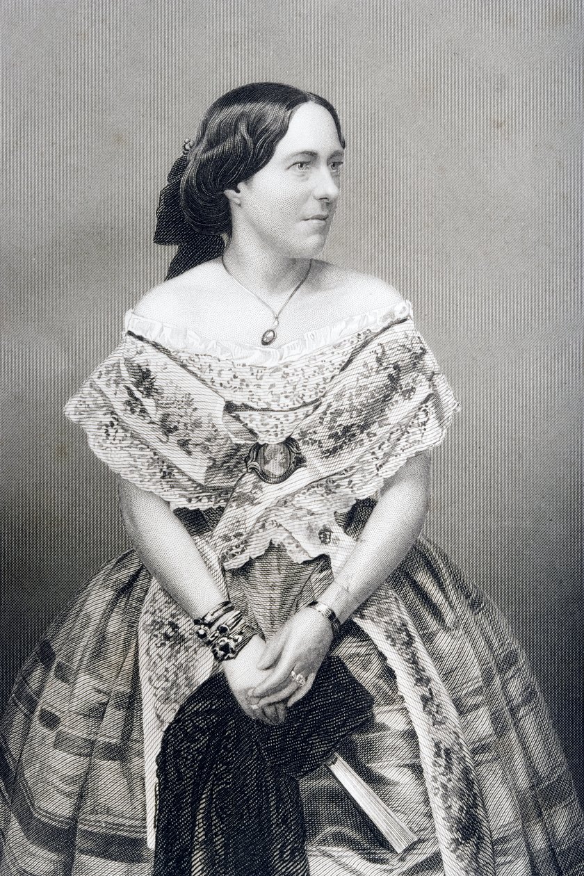 Clara Novello (1818-1908) graverad av D.J. Pund från ett fotografi, från 