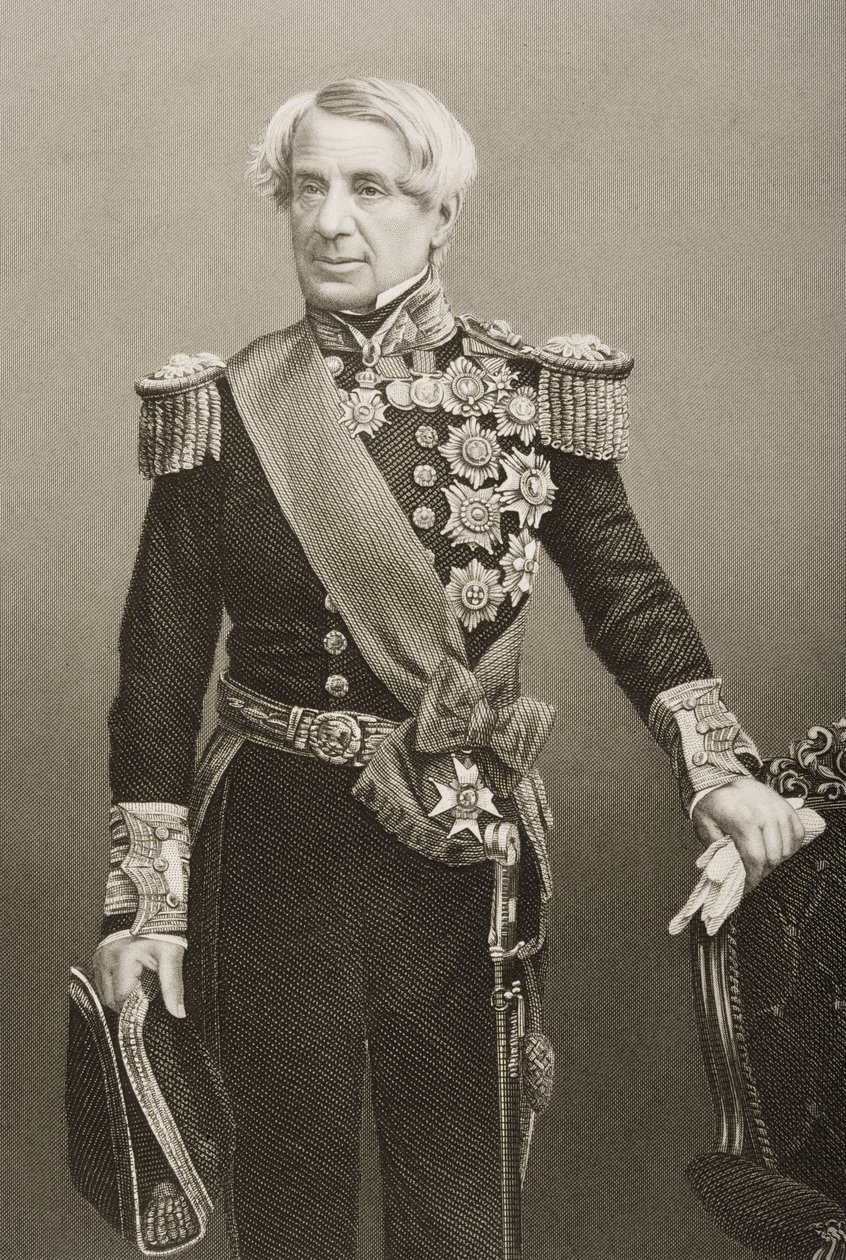 Edmund Lyons (1790-1858) graverad av D.J. Pund från ett fotografi, från 