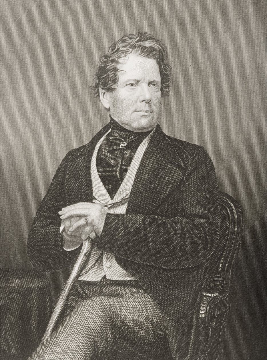 Fox Maule Ramsay (1801-74) 11:e Earl of Dalhousie och 2nd Lord Panmure, graverad av D.J. Pund från ett fotografi, från The Drawing-Room of Eminent Personages, Volym 2, publicerad i London, 1860 (eng. av John Jabez Edwin Paisley Mayall