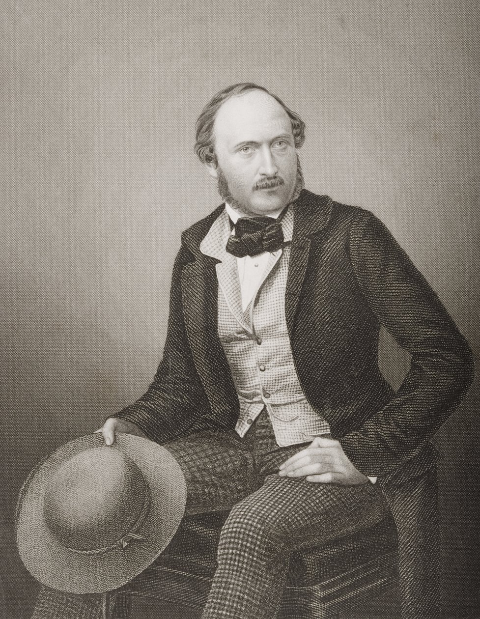 H.K.H. Prins Albert (1819-61), Storbritanniens och Irlands prinsgemål, graverad av D.J. Pound efter ett fotografi, från "The Drawing-Room of Eminent Personages, Volume 2", utgiven i London 1860. av John Jabez Edwin Paisley Mayall