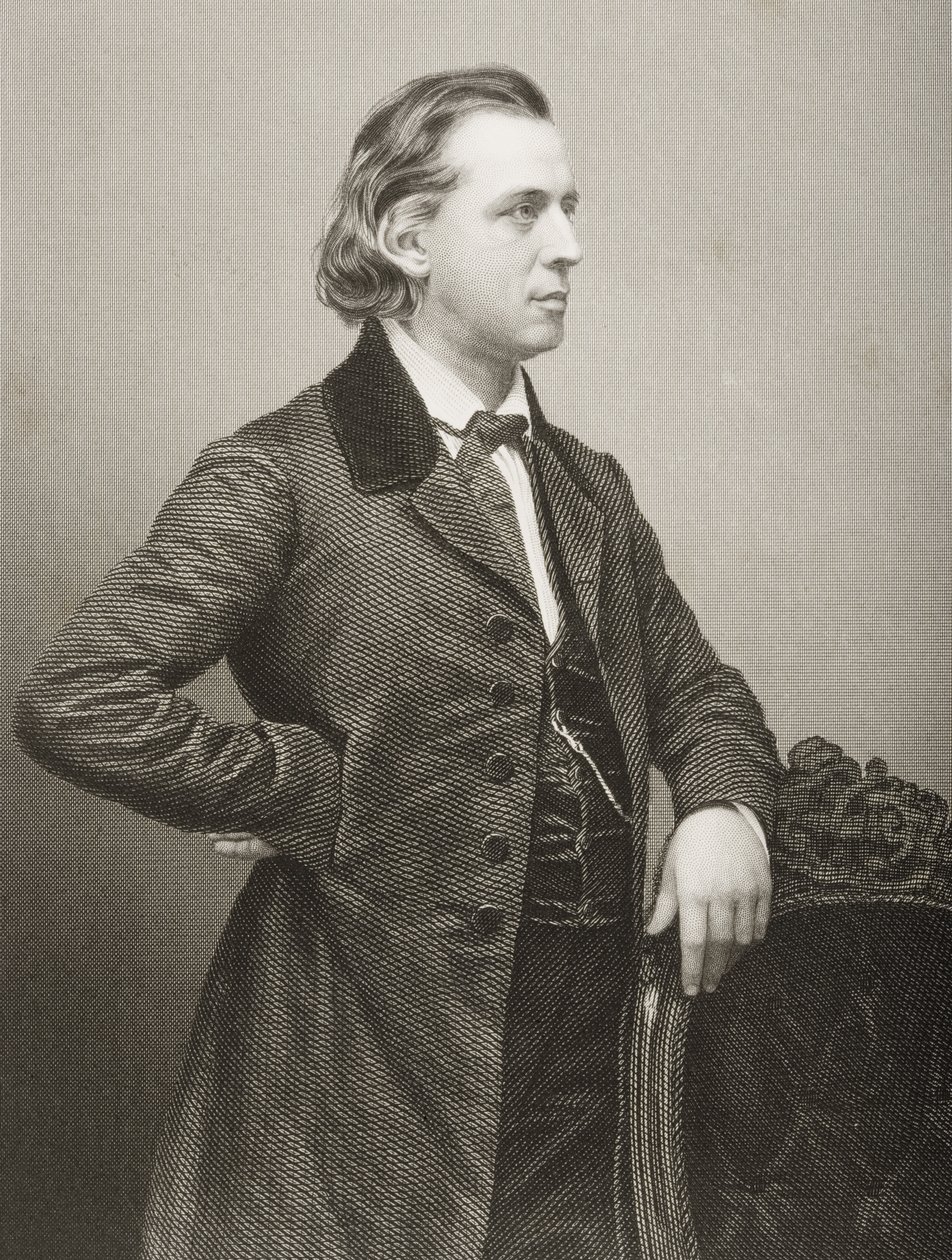 Henry Ward Beecher (1813-1887) graverad av D.J. Pund från ett fotografi, från 
