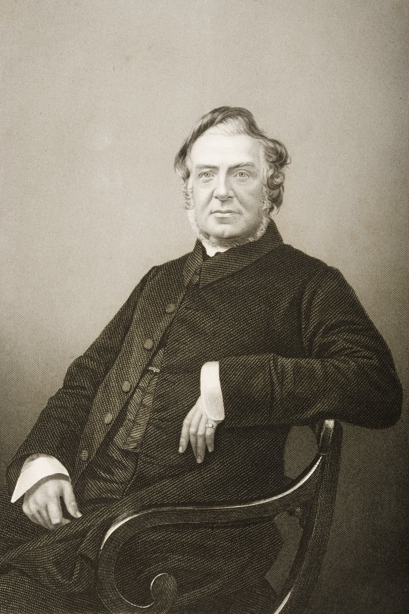 Hugh Stowell (1799-1845) graverad av D.J. Pund från ett fotografi, från 