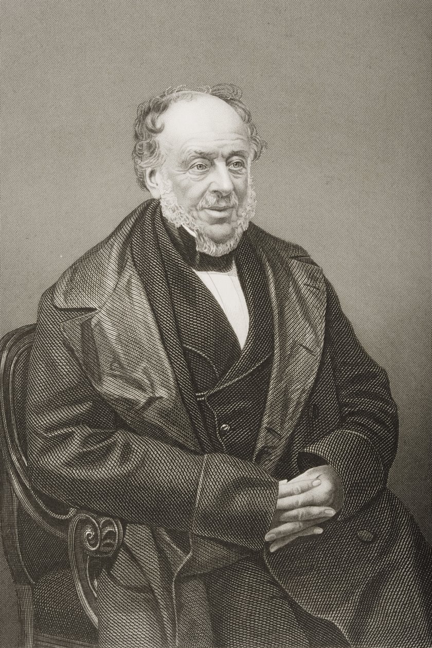 James Brownlow William Gascoigne-Cecil (1791-1868) 2:a markisen av Salisbury, graverad av D.J. Pund från ett fotografi, från The Drawing-Room of Eminent Personages, Volym 2, publicerad i London, 1860 av John Jabez Edwin Paisley Mayall