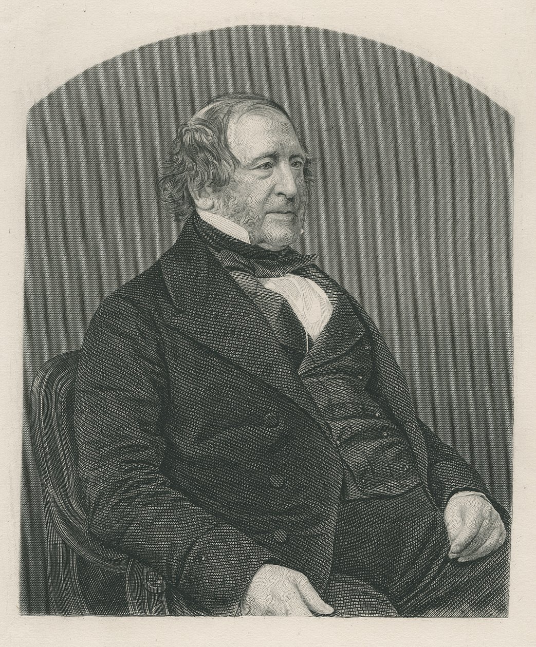 John Campbell, 1st Baron Campbell of St. Andrews, graverad av D.J. Pound från ett fotografi, från "The Drawing-Room of Eminent Personages, Volume 2", 1860. av John Jabez Edwin Paisley Mayall