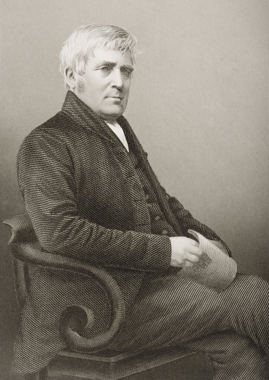 Joseph Sturge (1793-1859) graverad av D.J. Pund från ett fotografi, från 