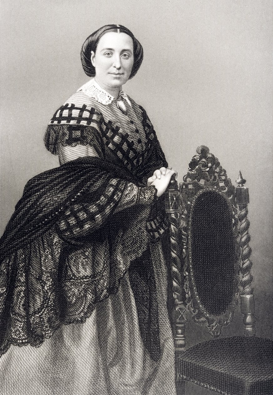 Madame Rosino Penco (1823-94) graverad av D.J. Pund från ett fotografi, från 
