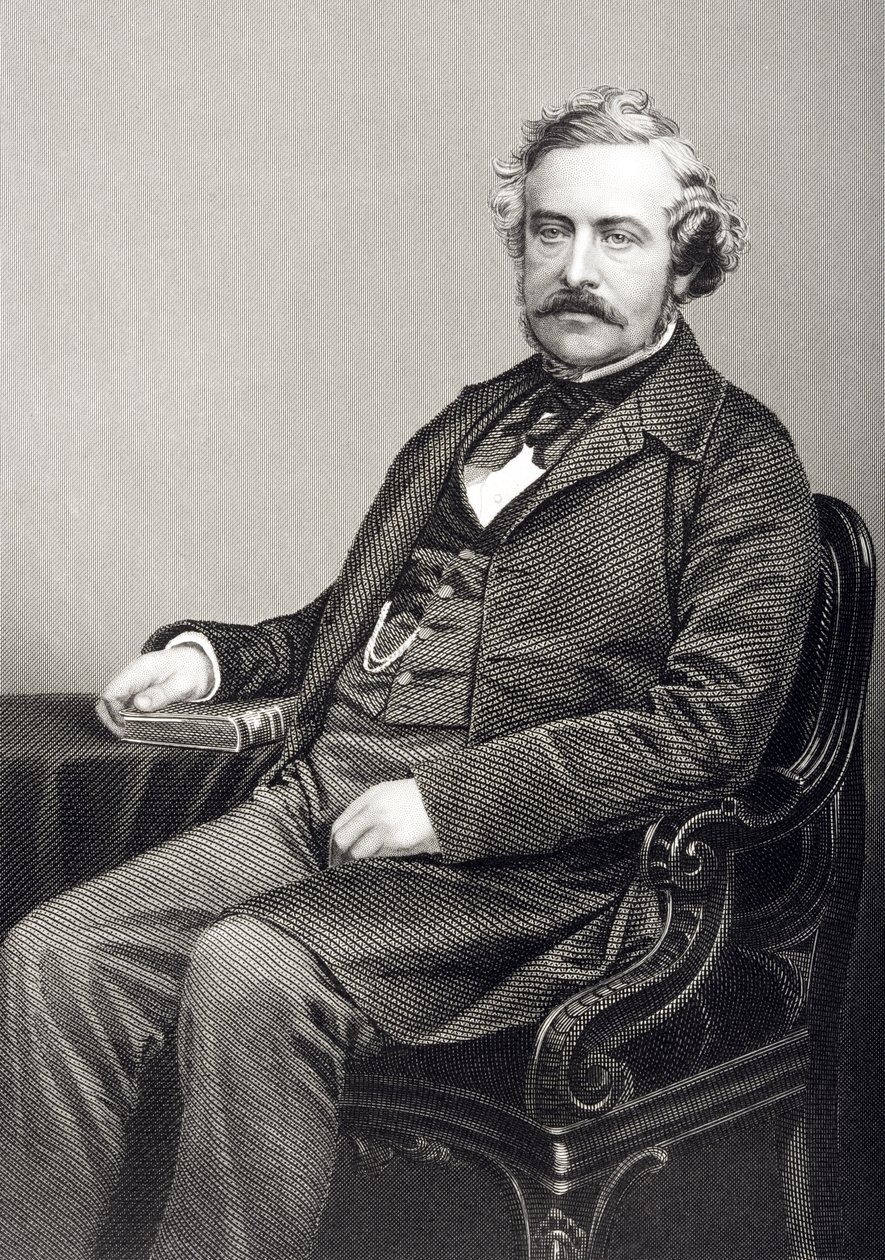 Martin Farquhar Tupper (1810-89) graverad av D.J. Pund från ett fotografi, från 