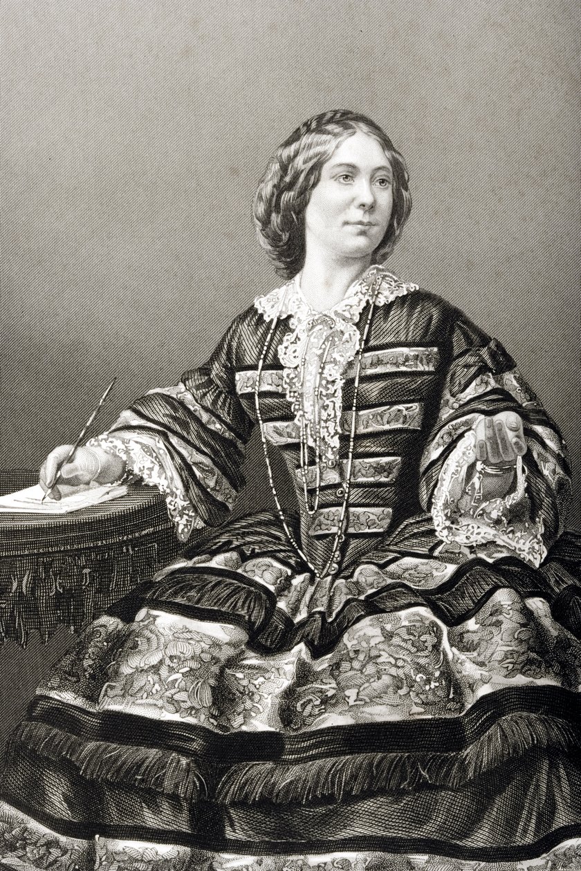 Miss Amy Sedgwick (1830-97) graverad av D.J. Pund från ett fotografi, från 