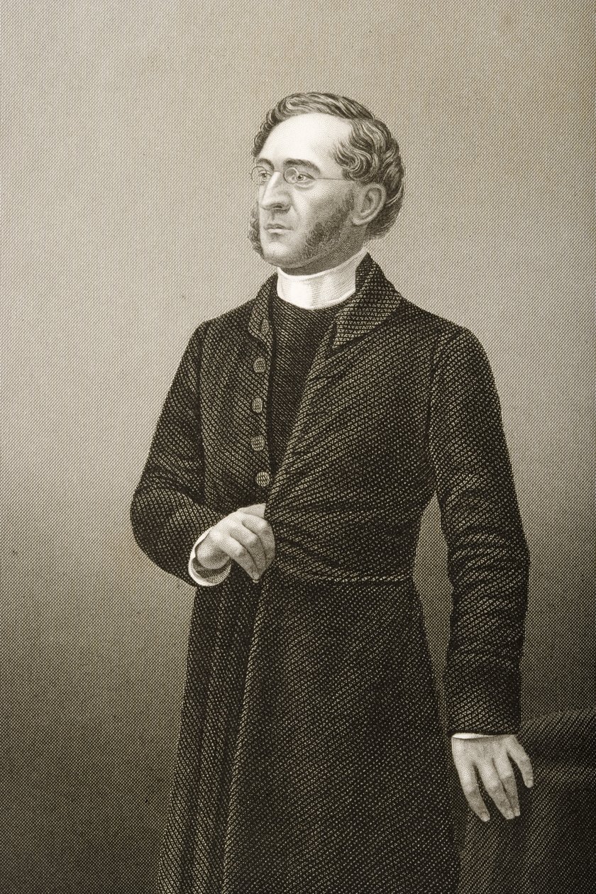 Pastor John Cumming (1707-81) graverad av D.J. Pund från ett fotografi, från 