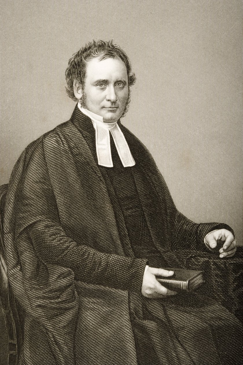 Robert Bickersteth (1816-84) graverad av D.J. Pund från ett fotografi, från 