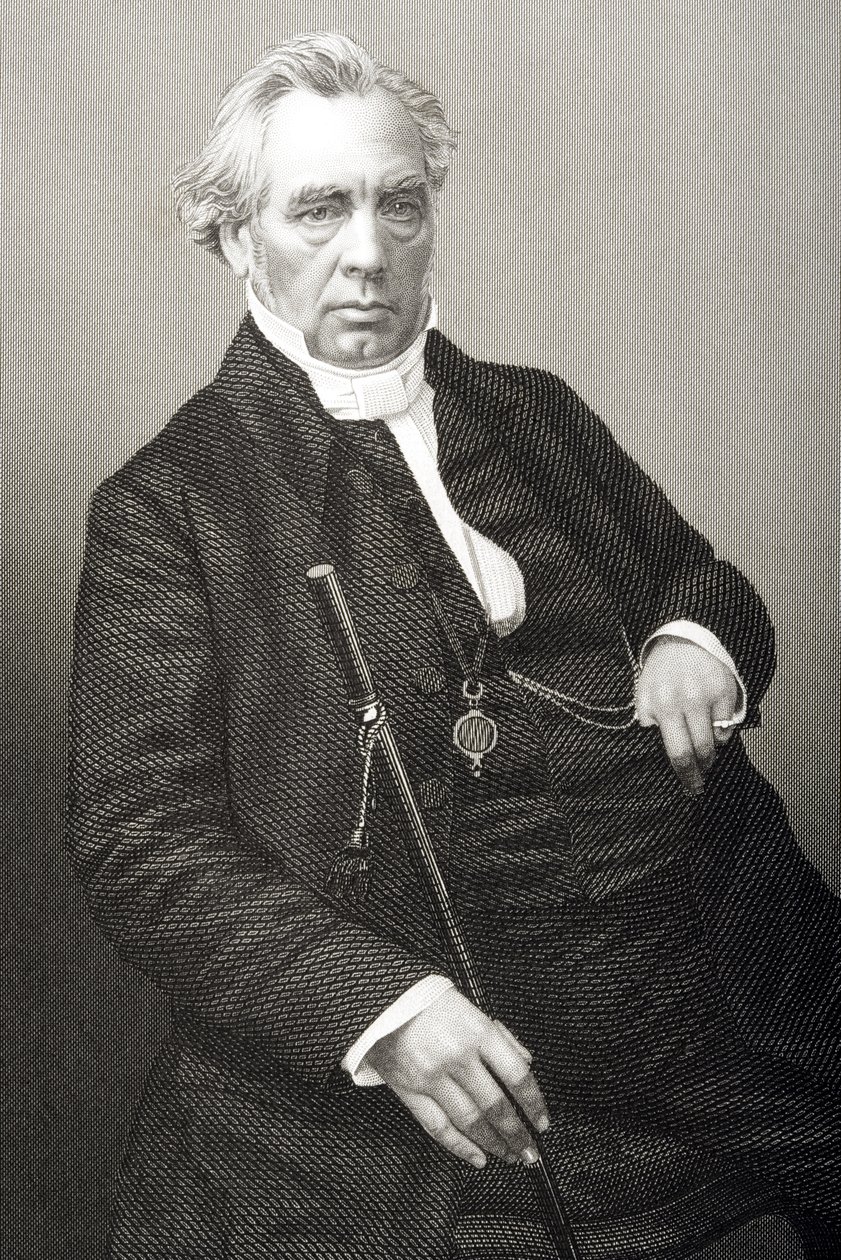 Samuel Dousland Waddy (1804-76) graverad av D.J. Pund från ett fotografi, från 