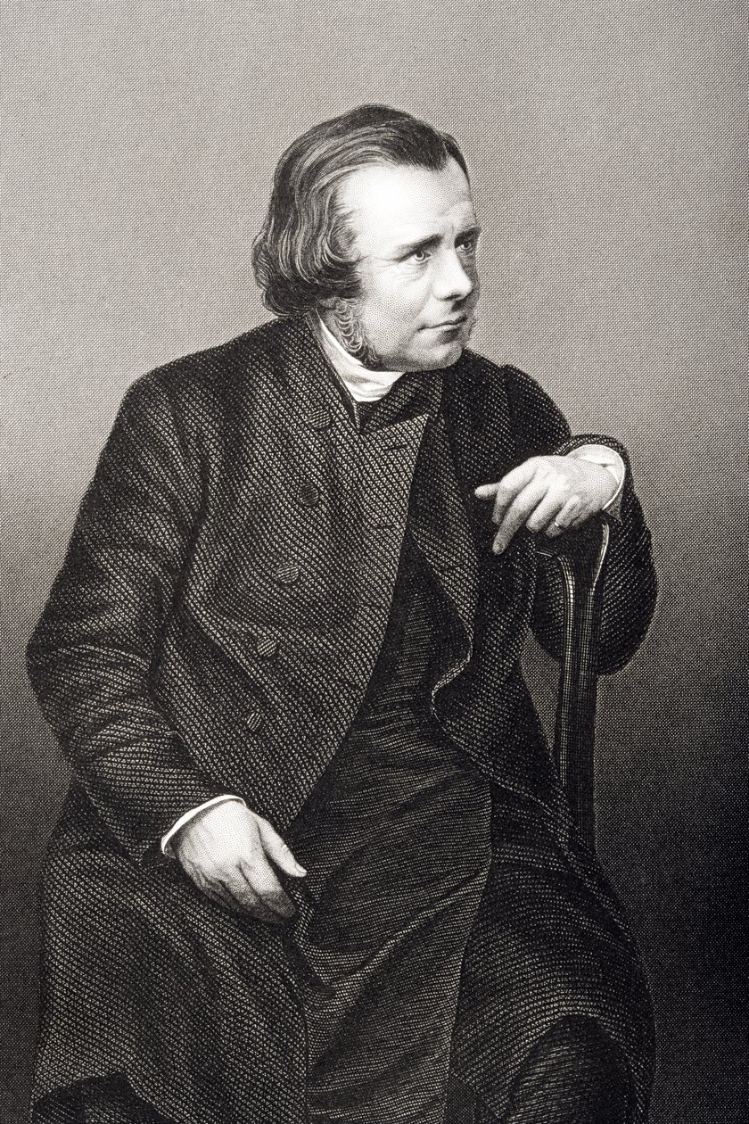 Samuel Wilberforce (1805-73) graverad av D.J. Pund från ett fotografi, från 