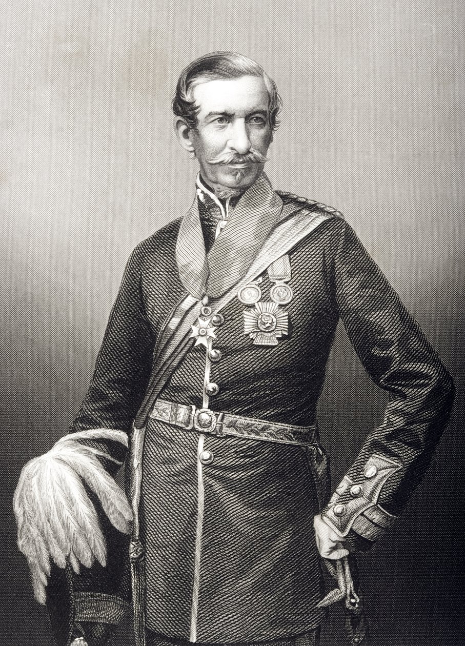 Sir Archdale Wilson (1803-74) graverad av D.J. Pund från ett fotografi, från 