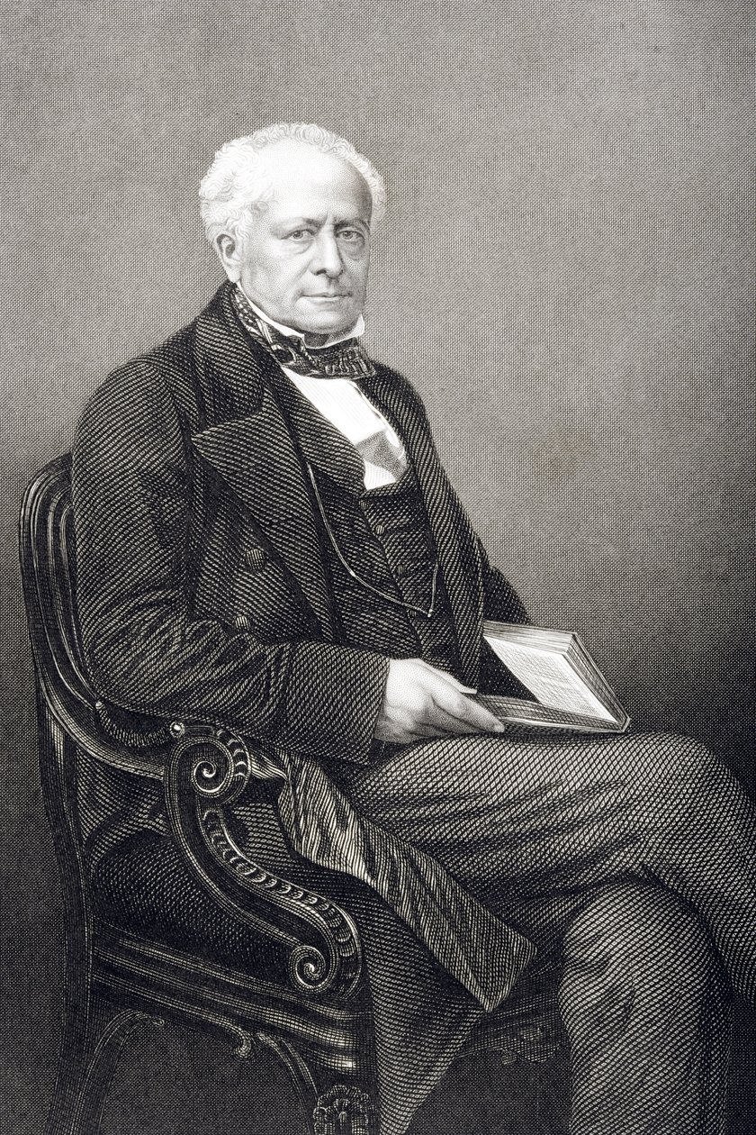 Sir Fitzroy Kelly (1796-1880) graverad av D.J. Pund från ett fotografi, från 
